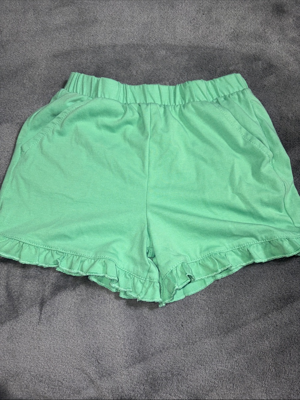 Mint Green Ruffle Kid Shorts